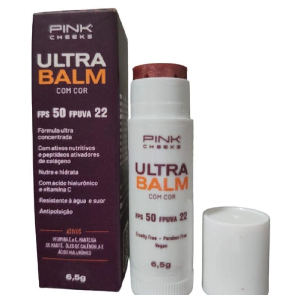 Ultra Balm. Pink Cheeks, Protetor Labial Fpuva22 Be Rose 6,5g - 2