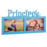 Porta Retrato Mural Duplo Príncipe Azul 10x15cm - 1