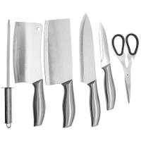 Jogo De Facas Inox Suporte Acrílico 7 Peças Preto - 1