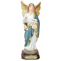 Santo Imagem Anjo Gabriel Resina Homem Forte De Deus 16cm - 1