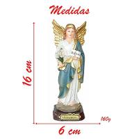 Santo Imagem Anjo Gabriel Resina Homem Forte De Deus 16cm - 2