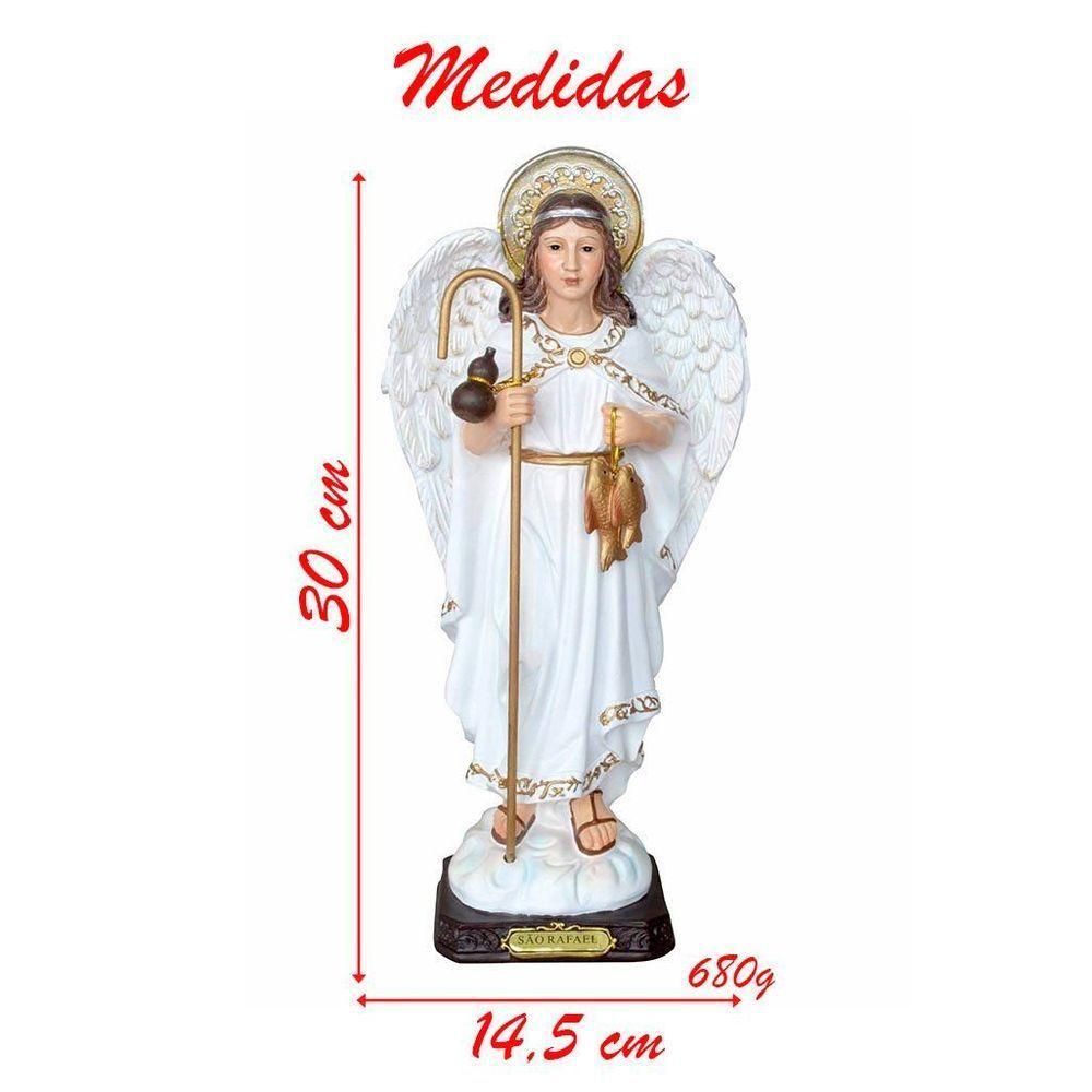 Santo Imagem Arcanjo Rafael Resina 30cm - 2