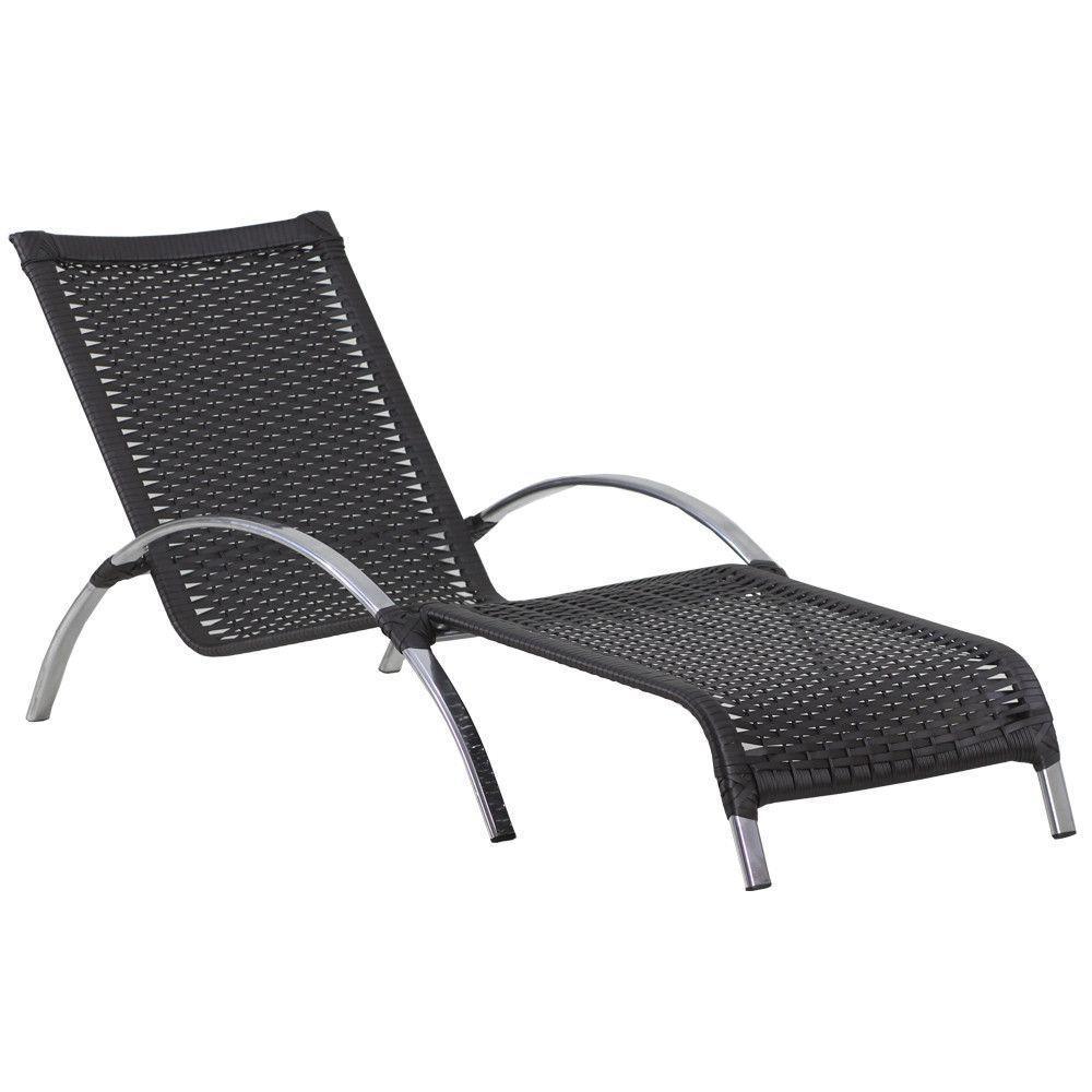 4 Cadeiras E Mesa 2 Espreguiçadeiras E Mesa  Preto - 2