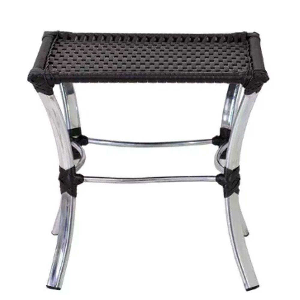 Jogo De 4 Cadeiras E Mesa Em Alumínio Garden  Preto - 3