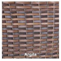 Jogo 6 Cadeiras E Mesa Para Area Varanda Vênus Trama Argila - 3