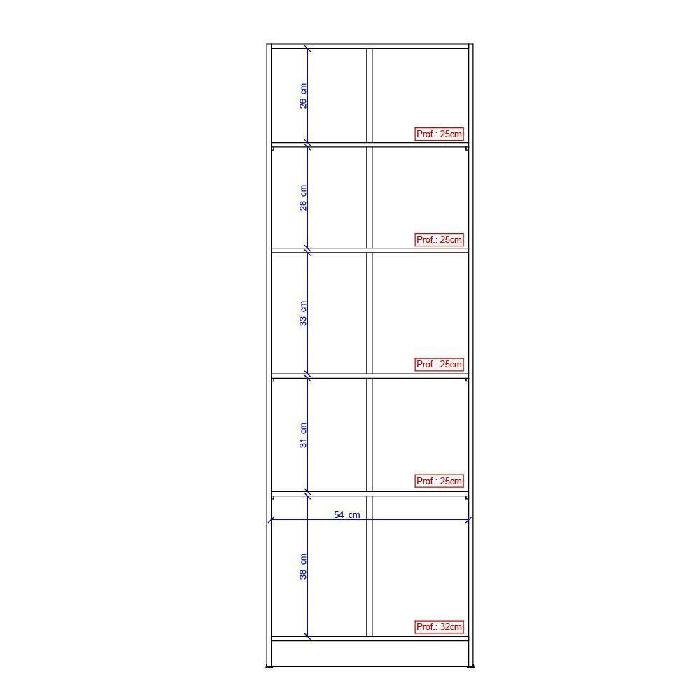 Armário Utilitário Cozinha 2 Portas Noce Carraro - 5