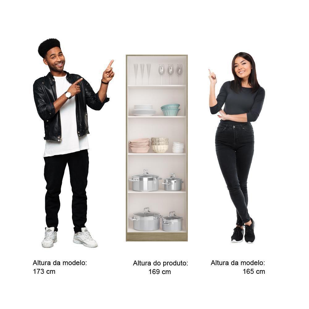 Armário Utilitário Cozinha 2 Portas Noce Carraro - 6