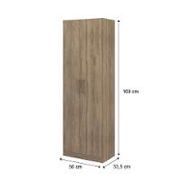 Armário Utilitário Cozinha 2 Portas Noce Carraro - 9