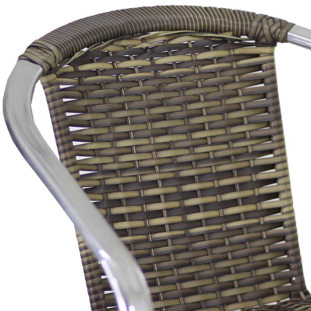 Jogo Turin 4 Cadeiras E Mesa Em Alumínio  Capuccino - 2