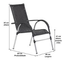 4 Cadeiras E Mesa, 2 Espreguiçadeiras E Mesa  Pedra Ferro - 5