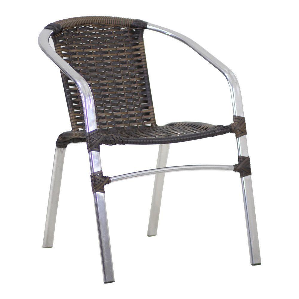 Jogo Turin 4 Cadeiras E Mesa Em Alumínio  Argila - 3