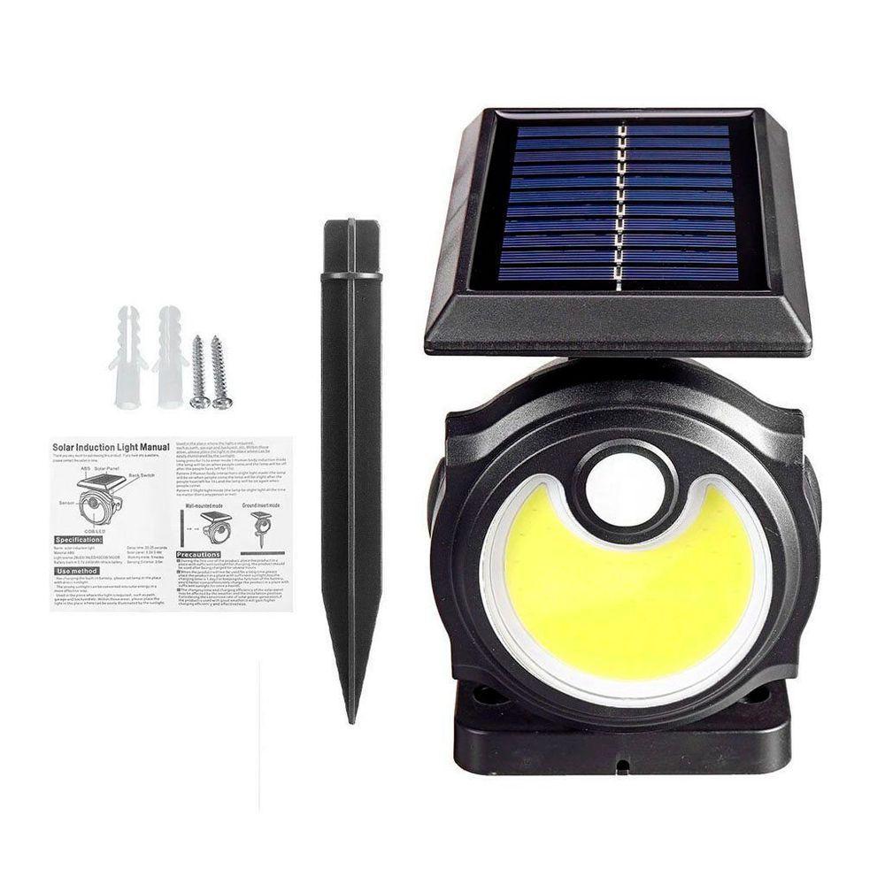Lanterna Luminária Solar à Prova D\'água Sensorial Para Jardim - 26 Led - 4