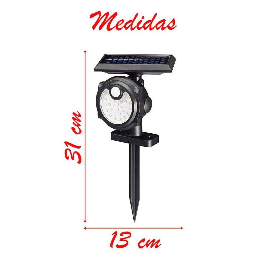 Lanterna Luminária Solar à Prova D\'água Sensorial Para Jardim - 26 Led - 6