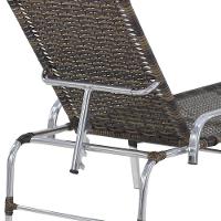 2 Cadeiras Espreguiçadeiras E Mesa Confortável Para Piscina Argila