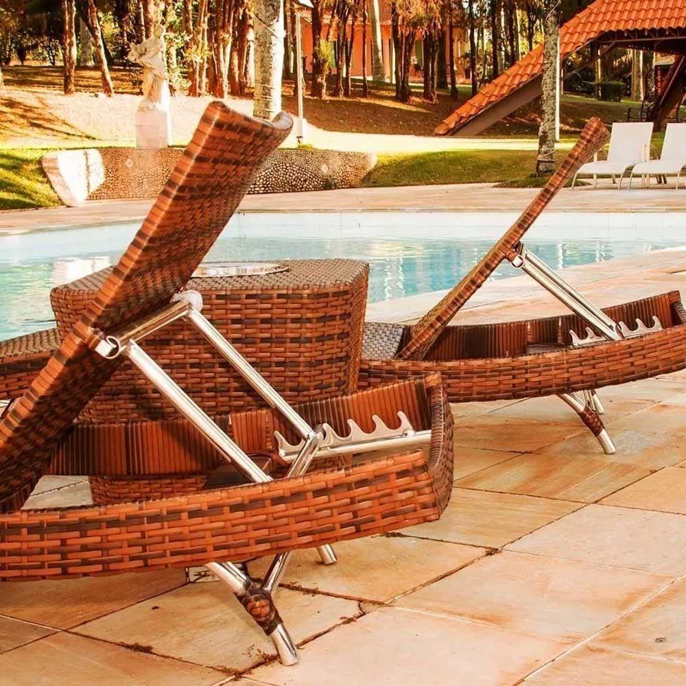 4 Cadeiras E Mesa 2 Espreguiçadeiras Mesa + Chaise Trama Argila - 2