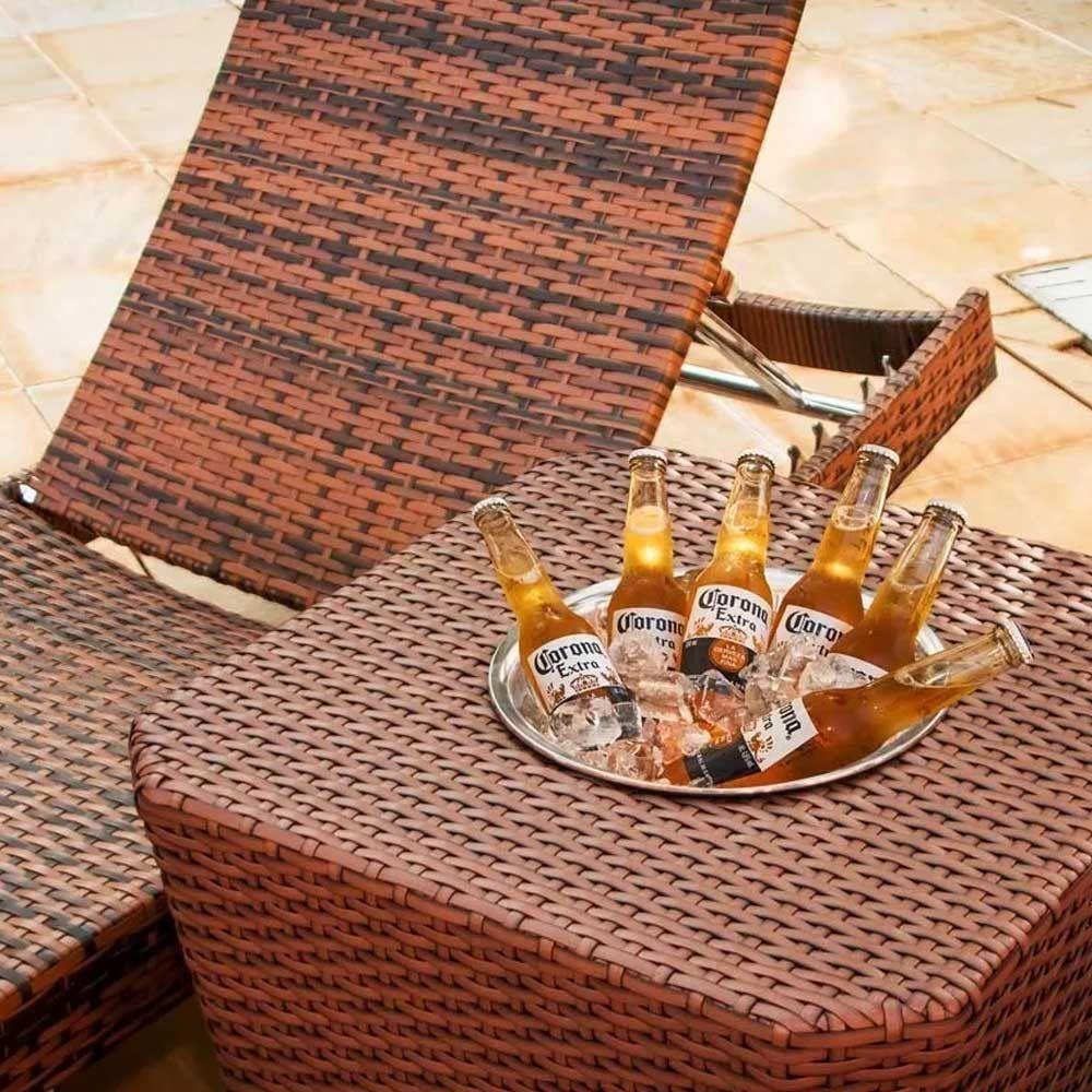 4 Cadeiras E Mesa 2 Espreguiçadeiras Mesa + Chaise Trama Argila - 7