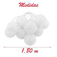 Cordão Fio De Luz Luminária De Bolinhas Led 10 Bolas 1,80m à Pilha - 2