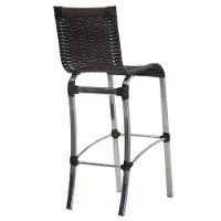 Kit 4 Banquetas Em Alumínio E Fibra Sintética Jk Trama Pedra Ferro - 3