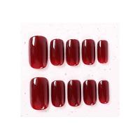 Blue Moon Unhas Postiças Vinho Autocolantes Tamanho Médio (24 Unidades) - 3
