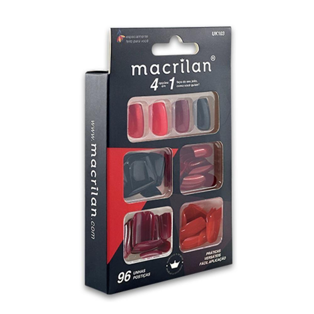 Macrilan Kit Unhas Médias 4 Cores C-96 Unidades Uk103 - 2