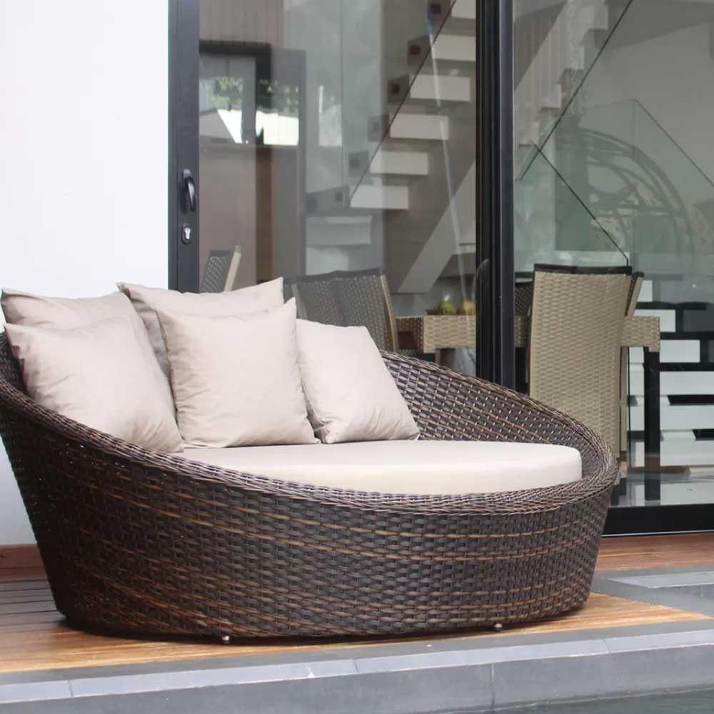 Chaise Sofá Livia Varanda Jardim  Preto - 2