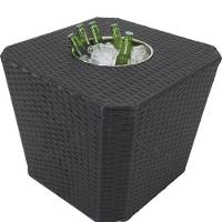 Mesa Grécia Em Alumínio Com Balde  Preto - 1