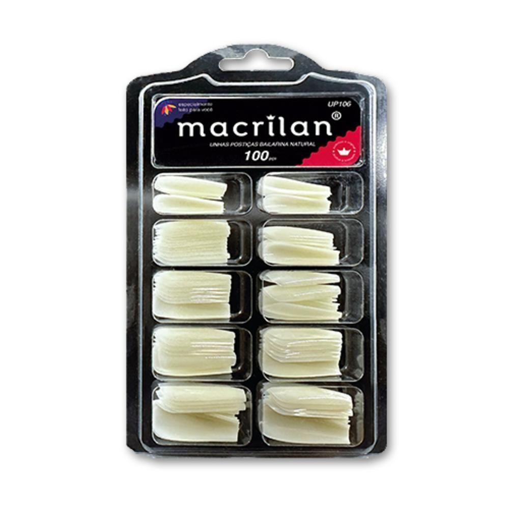 Macrilan Tips Bailarina Natural Kit C-100 Unhas Up106 - 1
