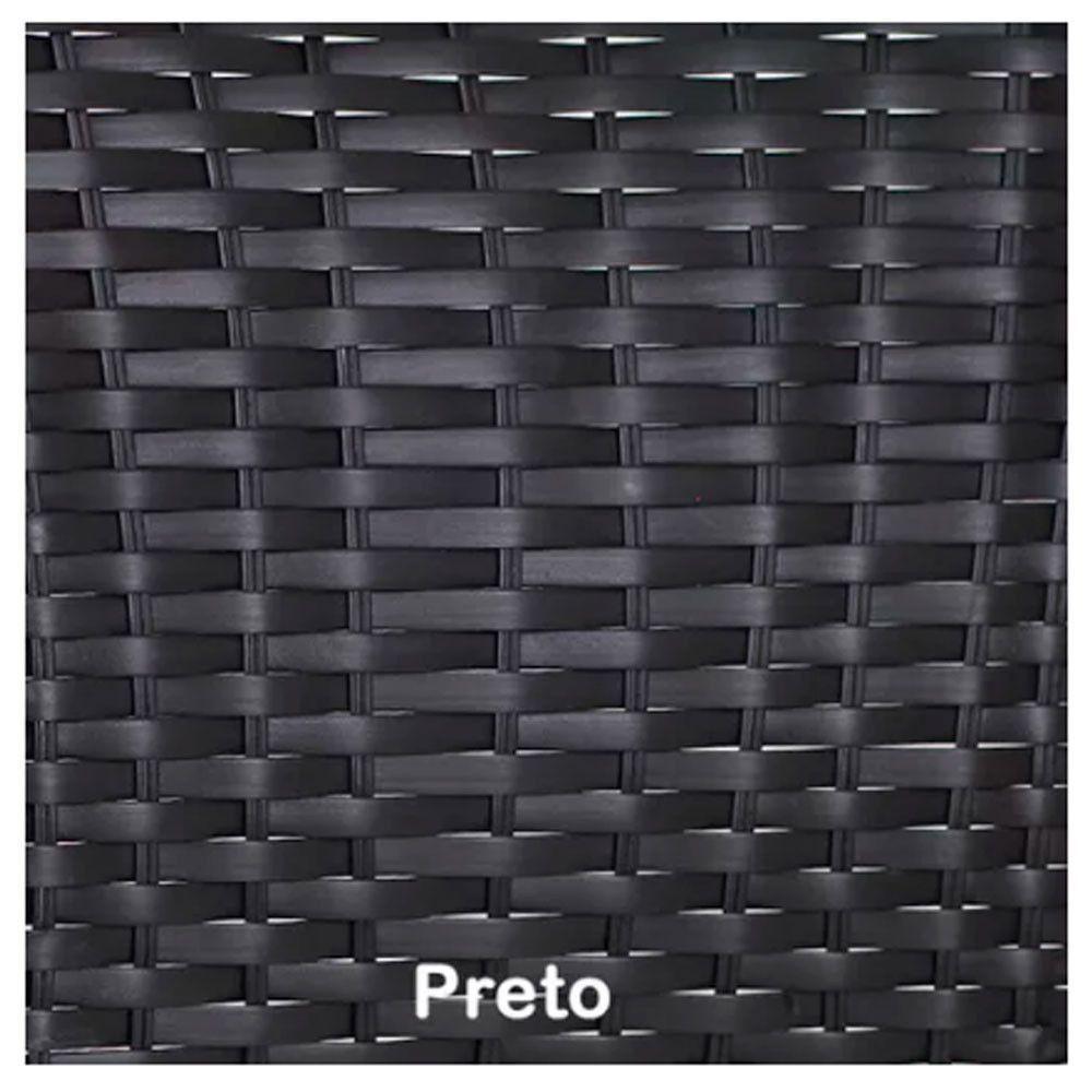 2 Cadeiras Emily Em Aluminio E Mesa De Centro  Preto - 2