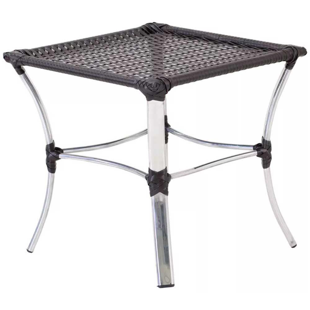 Jogo 4 Cadeiras Emily E Mesa Garden Em Alumínio Trama Preto - 4