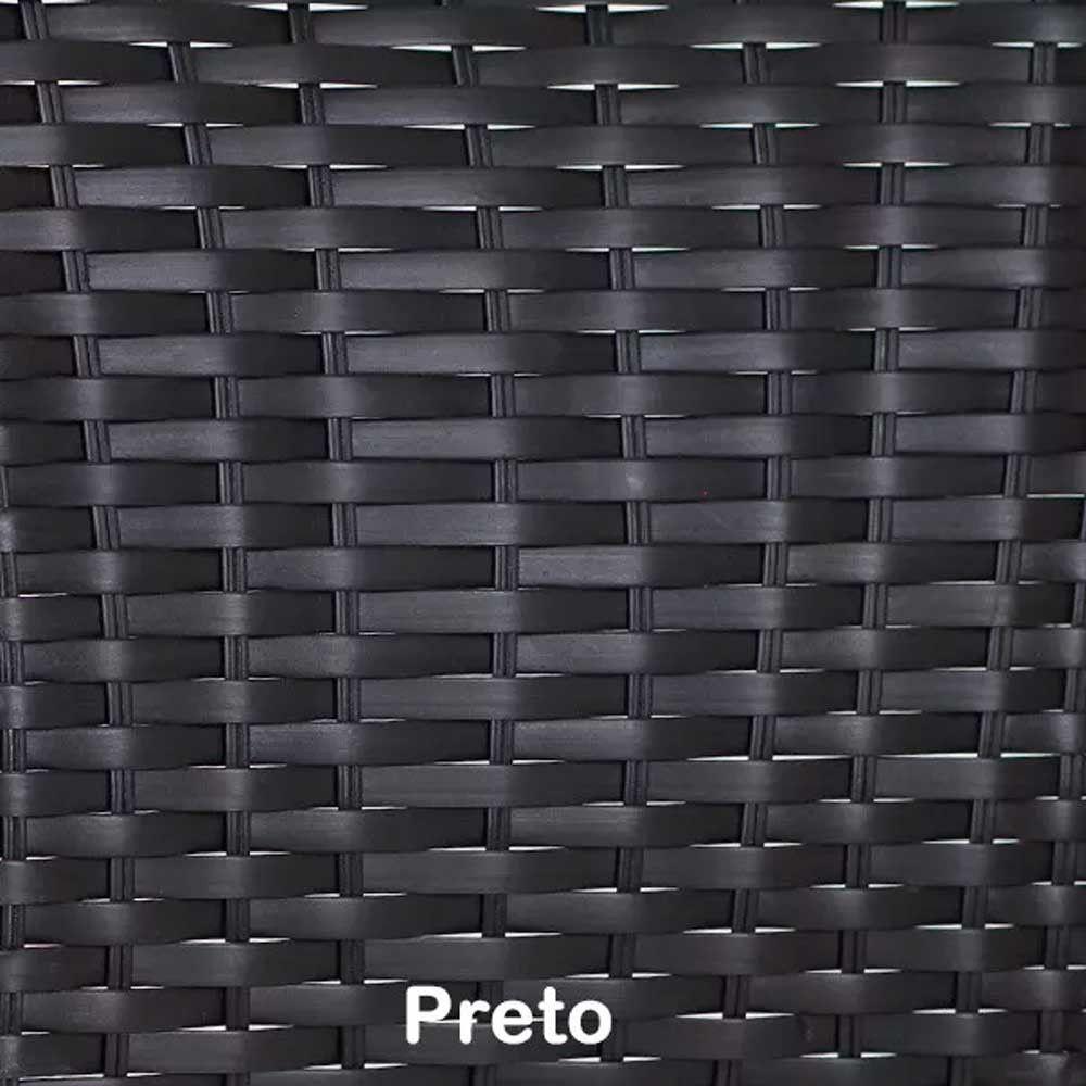 Jogo 4 Cadeiras Emily E Mesa Garden Em Alumínio Trama Preto - 5