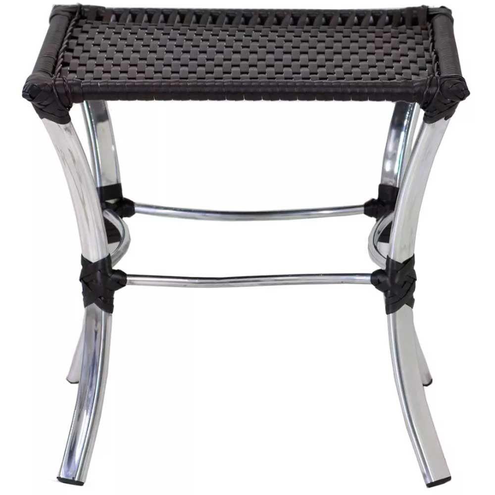 Jogo 4 Cadeiras Emily E Mesa Garden Em Alumínio Trama Preto - 6