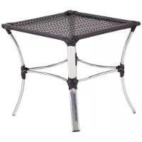 Jogo 4 Cadeiras Emily E Mesa Garden Em Alumínio Trama Preto