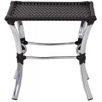 Jogo 4 Cadeiras Emily E Mesa Garden Em Alumínio Trama Preto - 6