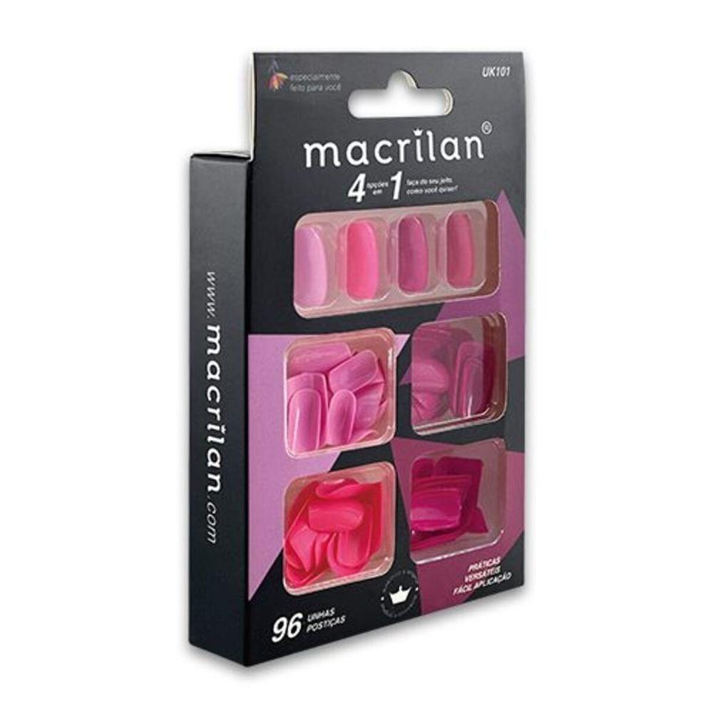Macrilan Kit Unhas Médias 4 Cores C-96 Unidades Uk101 - 2