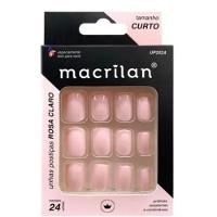 Macrilan Unhas Postiças Tamanho Curto Rosa Claro Up202a (24 Unidades) - 1
