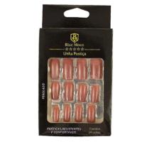 Blue Moon Unhas Postiças Avelã Autocolantes Tamanho Médio (24 Unidades) - 1