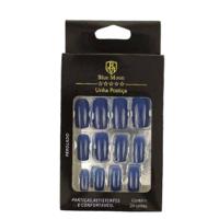 Blue Moon Unhas Postiças Azul Marinho Autocolantes Tamanho Médio (24 Unidades) - 1