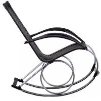 2 Cadeiras De Balanço Em Alumínio + 1 Mesa De Centro Trama Preto - 5