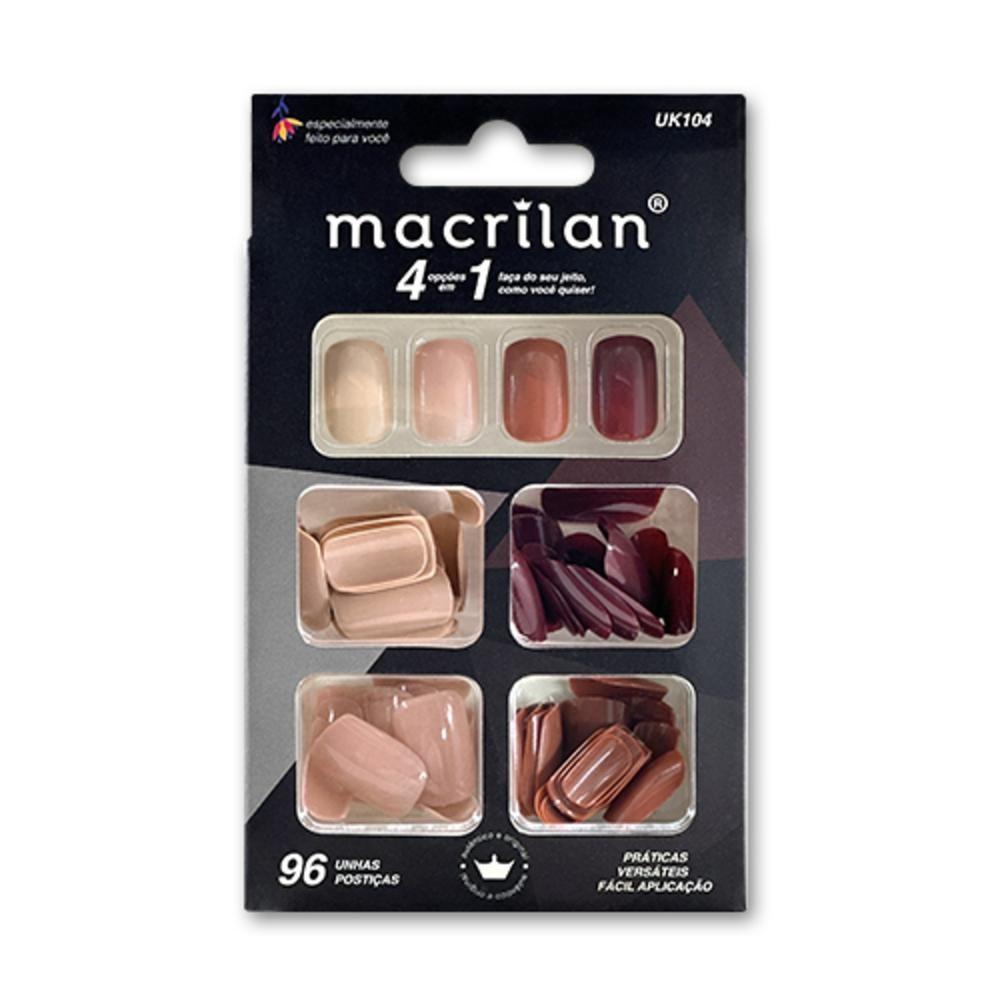 Macrilan Kit Unhas Médias 4 Cores C-96 Unidades Uk104 - 1