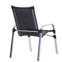 Kit 4 Cadeiras Emily Em Alumínio E Fibra  Preto