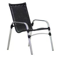 Kit 4 Cadeiras Emily Em Alumínio E Fibra  Preto - 5