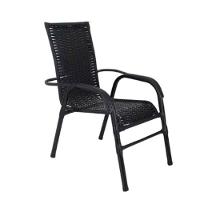 2 Cadeiras Em Ferro E Mesa De Centro Vênus Trama Preto - 1