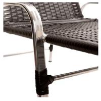 Kit 2 Cadeiras Espreguiçadeiras Catar E Mesa Garden Trama Preto - 3