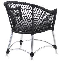 Conjunto De Poltronas E Mesa Chile Em Corda Náutica Alumínio Preto - 2