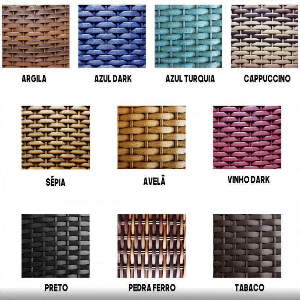 6 Banqueta Cannes Em Alumínio E Corda Náutica Preto - 2