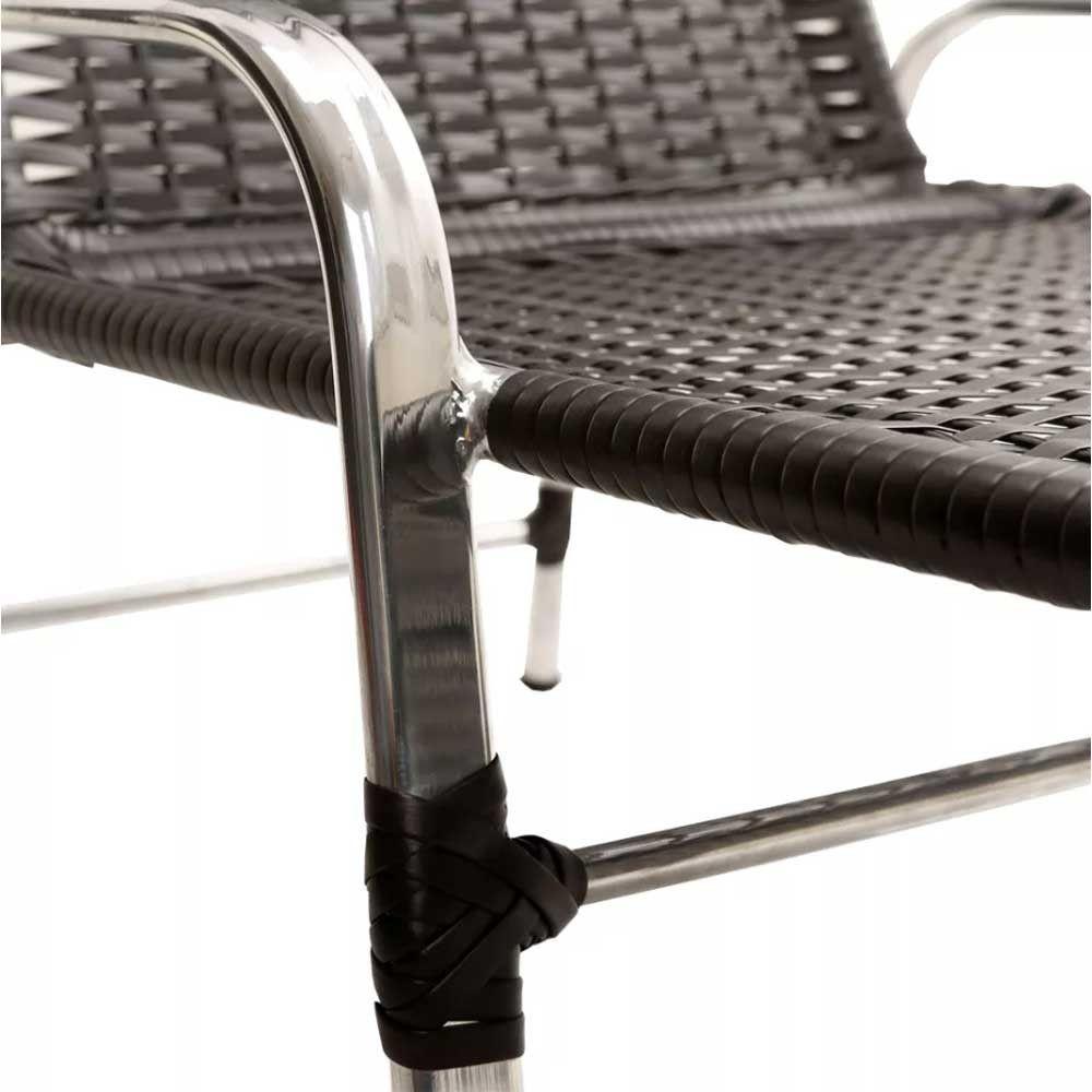 Kit 2 Espreguiçadeiras Catar E Mesa Garden  Preto - 3