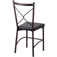 Cadeira Buffet Em Alumínio Para Cozinha, Restaurante, Marrom Com Preto - 2