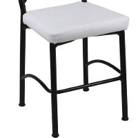 4 Cadeira Buffet Em Alumínio Para Cozinha, Restaurante, Preto Com Branco - 4