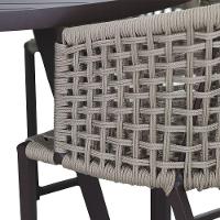 4 Cadeiras Corda Náutica Bali Mesa Tampo Ripado Jardim Preto - 3