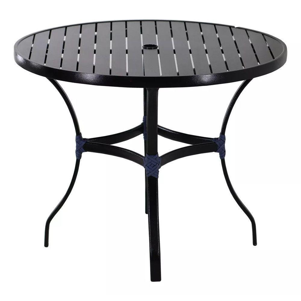 Mesa Com Tampo Ripado Alumínio Para Cozinha  Preto - 3